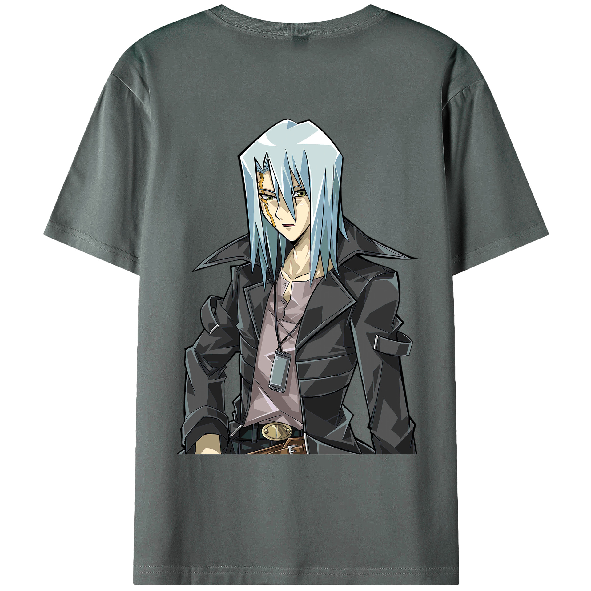 （画像用） 遊☆戯☆王 Yu-Gi-Oh! 綿100％ メンズ半袖Tシャツ（バックプリント） 通気性